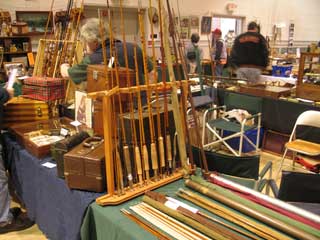 Antique Fishing Rods at the Antique Fishing Tackle Show in Santa Rosa