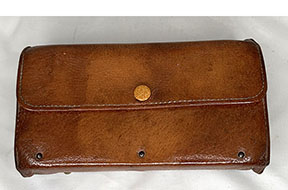 Leather Fly Wallet with Metal Enclosure